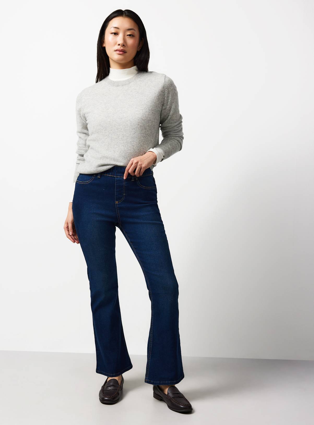 The Dark Denim Flared Jeggings 6 - Image 2